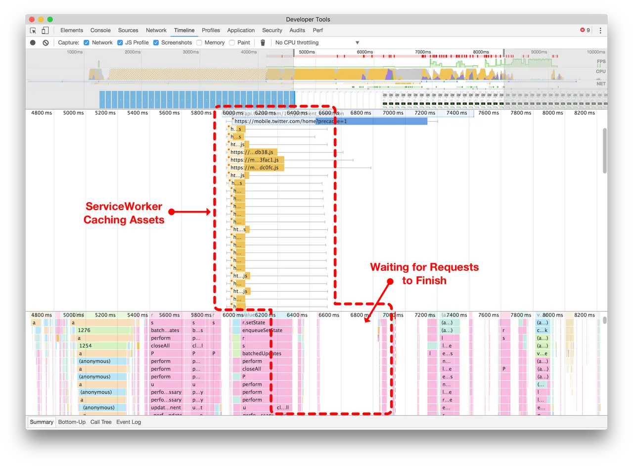 immediately registering the service worker